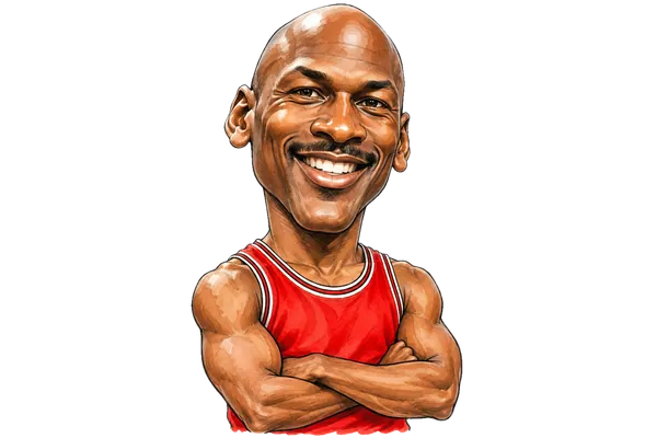 Caricatura de Michael Jordan