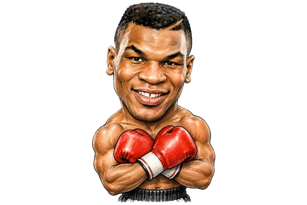 Caricatura de Mike Tyson