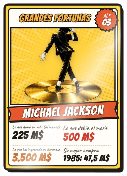 Cromo E03 de Grandes Fortunas: Michael Jackson